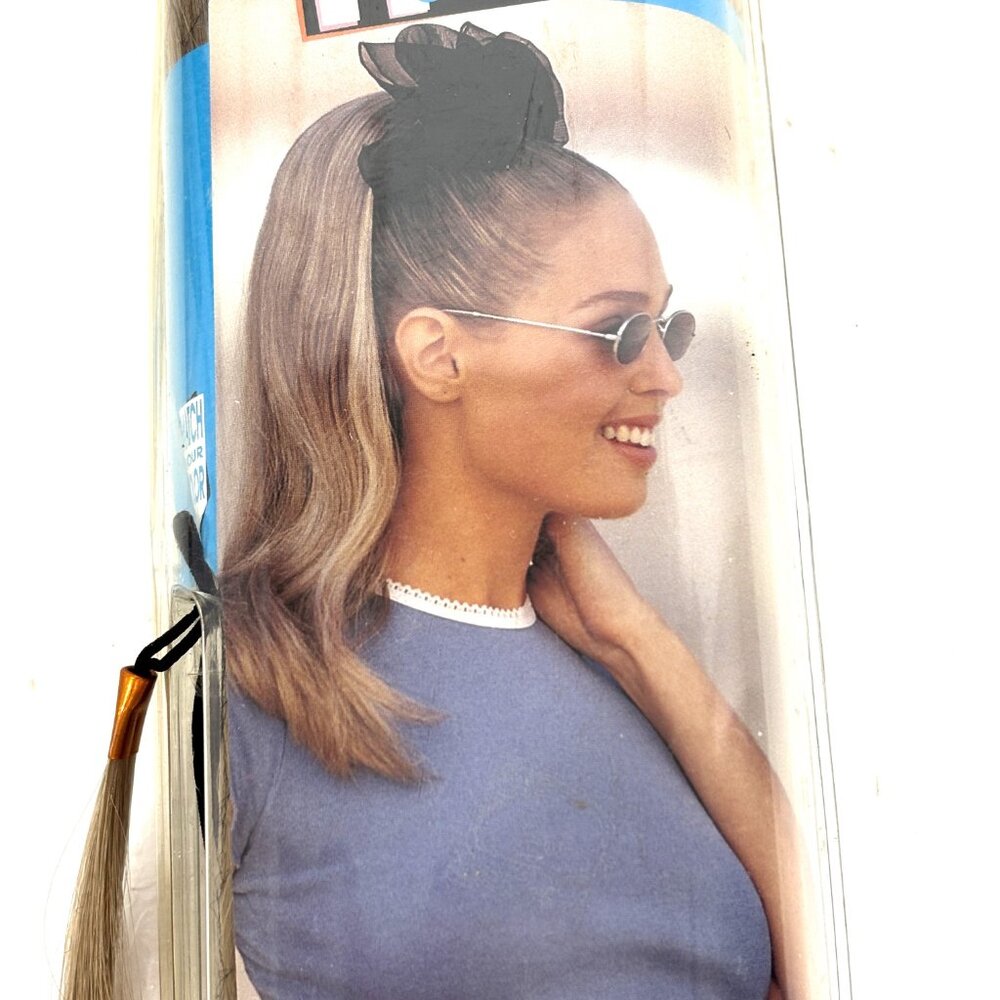 Vintage Hair Attachment Gold Blonde Approx 18-20” Long w/ Scrunchie   NOS NWT